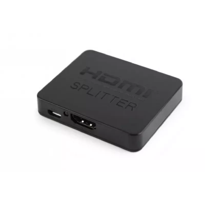 HDMI video splitter GEMBIRD DSP-2PH4-03 — 2x HDMI outputs, up to 3840×2160, 225 MHz bandwidth, HDCP, 5 V DC, black