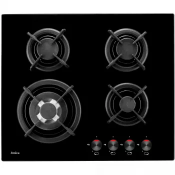Amica PG6411SR Built-in Gas Hob, 4 zones, Mechanical Control