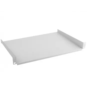 Rack shelf LANBERG AK-1008-S, 1U, 19 inch (482.6 mm) width, 315 mm depth, grey, 20 kg capacity