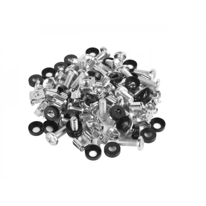 Mounting kit LANBERG AK-1302-S — stainless steel, 50 pcs, includes cage nuts and screws