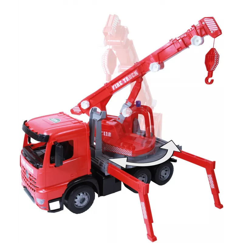 Lena GIGA TRUCKS Fire Crane truck Arocs, Crane truck model, 3 yr(s), Black, Grey, Red