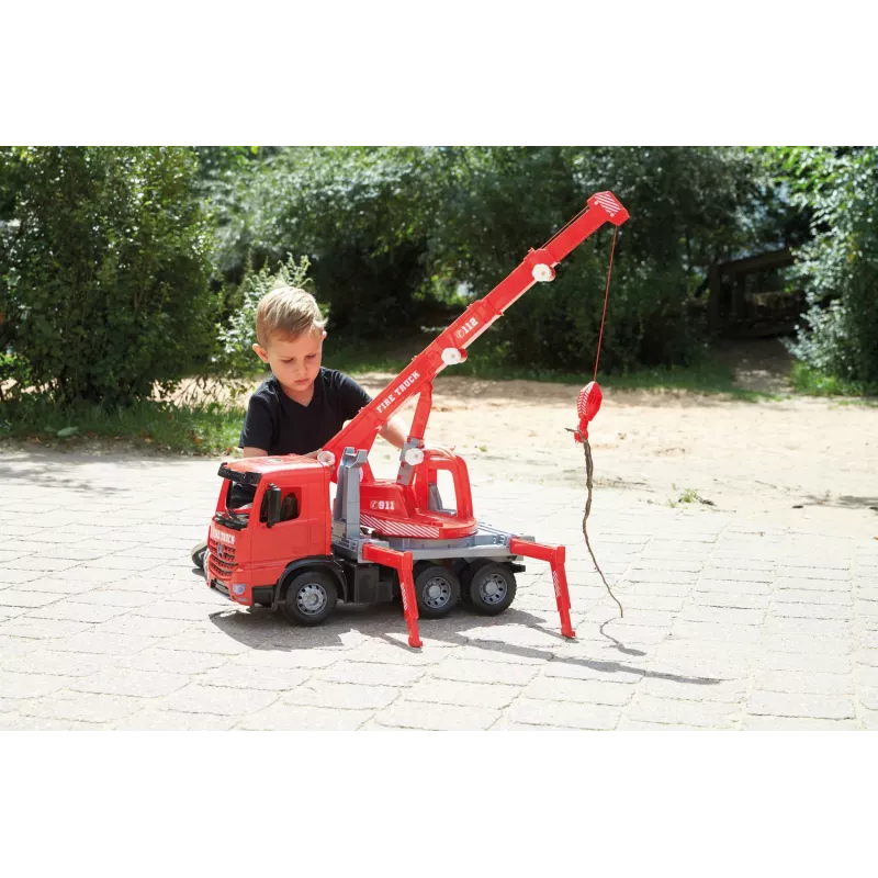 Lena GIGA TRUCKS Fire Crane truck Arocs, Crane truck model, 3 yr(s), Black, Grey, Red