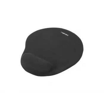 Mouse pad NATEC Marmot Black with gel wrist rest, fabric surface 245×225×22 mm