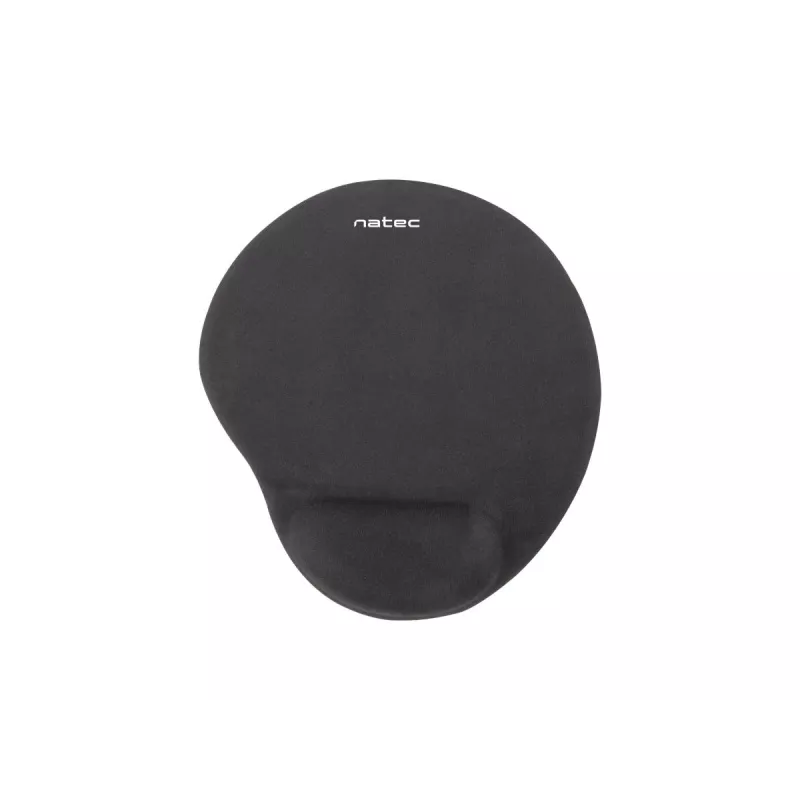 Mouse pad NATEC Marmot Black with gel wrist rest, fabric surface 245×225×22 mm