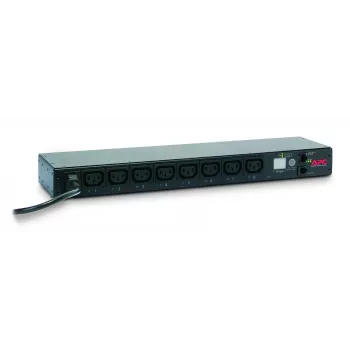APC NetShelter Switched Rack PDU, 1U, 1PH, 2.3kW 230V 10A or 2.5kW 208V 12A, 8 C13 outlets, C14 cord