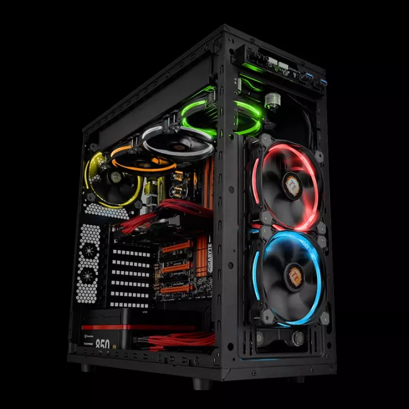 THERMALTAKE Riing 12 LED RGB 256 Colors High Static Pressure LED Radiator Fan (3 Fan Pack)