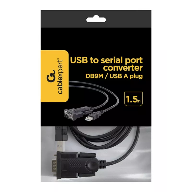GEMBIRD USB to DB9M Rs232 Pl2303ta Converter black - 1.5 m