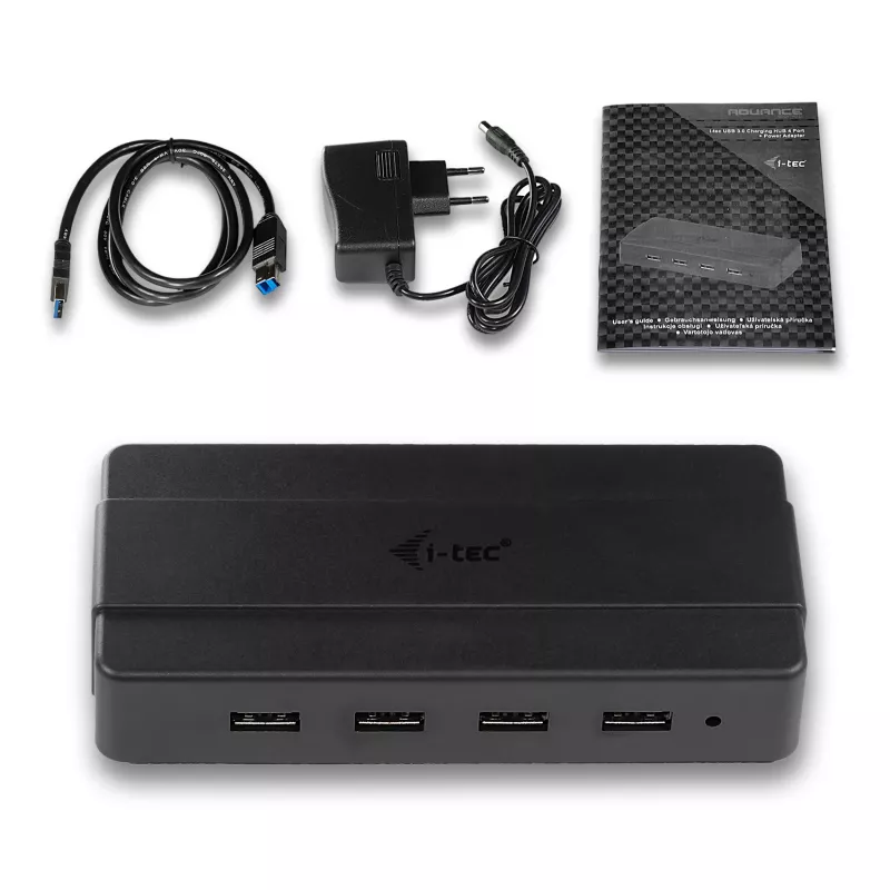 i-tec USB 3.0 Charging HUB 4 Port Power Adapter USB 3.2 Gen 1 Type-B