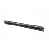 Patch panel 1U LANBERG PPU5-1024-B — 24-port CAT5e, metal, black, 445×32.5×44.5 mm