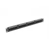 Patch panel 1U LANBERG PPU5-1024-B — 24-port CAT5e, metal, black, 445×32.5×44.5 mm