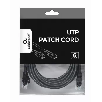 GEMBIRD Patch Cable - CAT6 - UTP - 5m - Black