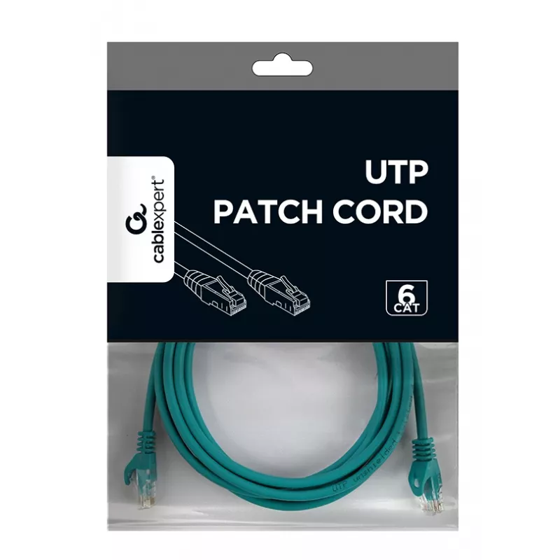 Networking cable Gembird PP6U-3M RJ-45 Cat6 3m Green