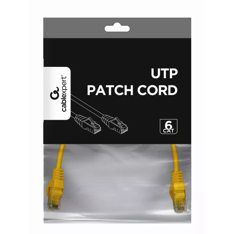 Networking cable Gembird Cat6 U/UTP 0.25 m RJ-45 yellow