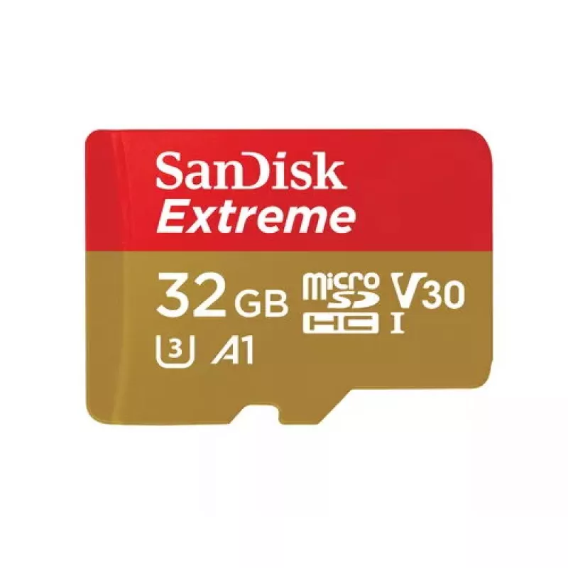 WESTERN DIGITAL SanDisk micro SDXC Extreme 32GB (A1/ V30/ U3/ UHS-I/ Cl.10/ R100/ W60) + Adapter for Action Cam