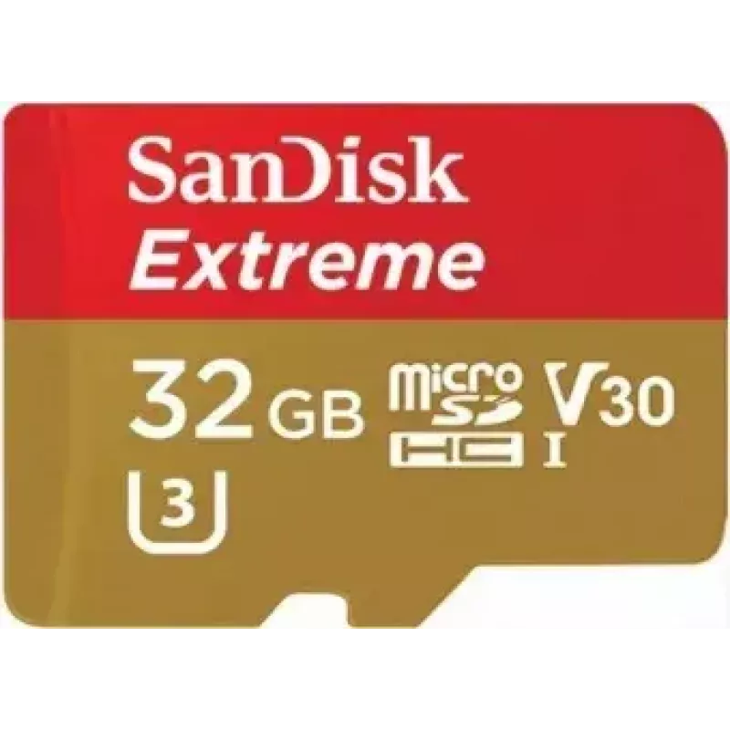 WESTERN DIGITAL SanDisk micro SDXC Extreme 32GB (A1/ V30/ U3/ UHS-I/ Cl.10/ R100/ W60) + Adapter for Action Cam