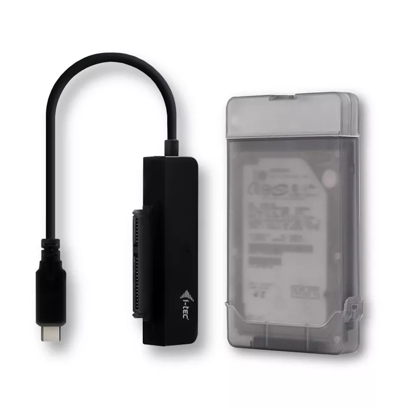 i-tec MySafe USB-C 3.1 Gen. 2 easy, HDD/SSD enclosure, 2.5 inch, Serial ATA, Serial ATA II, Serial ATA III, 10 Gbit/s, USB connectivity, Black