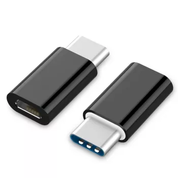 GEMBIRD USB 2.0 Type-C to MicroUSB Adapter (CM/MicroUSB-F), Black