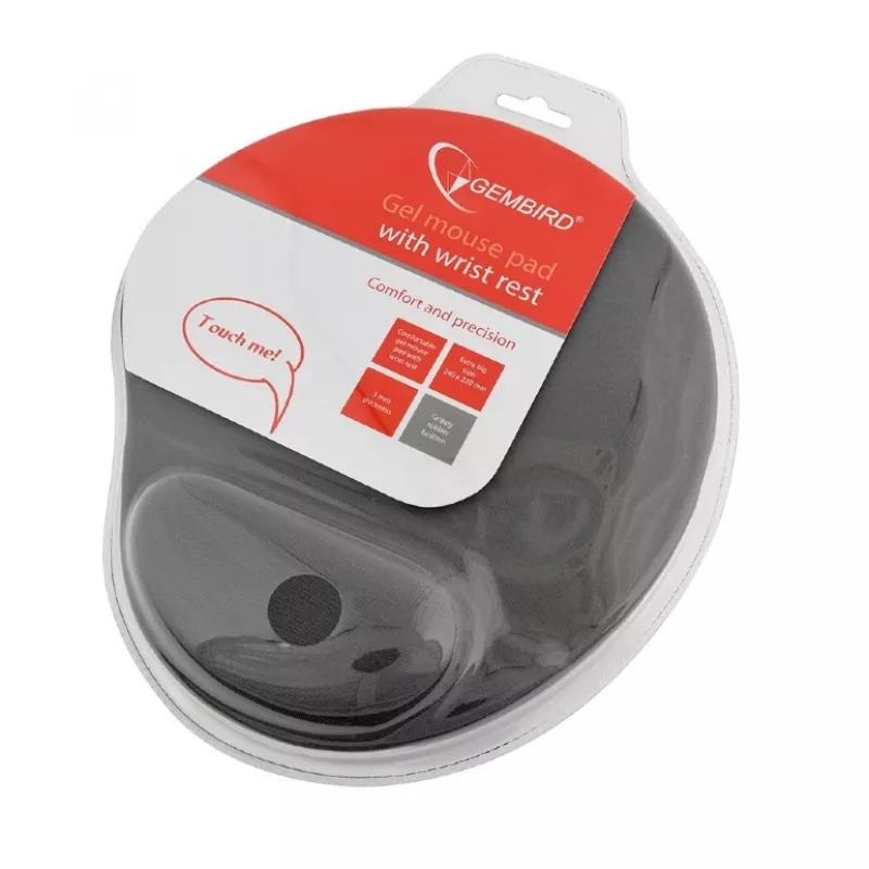 GEMBIRD Mouse Pad With Gel Wrist Support Grey
