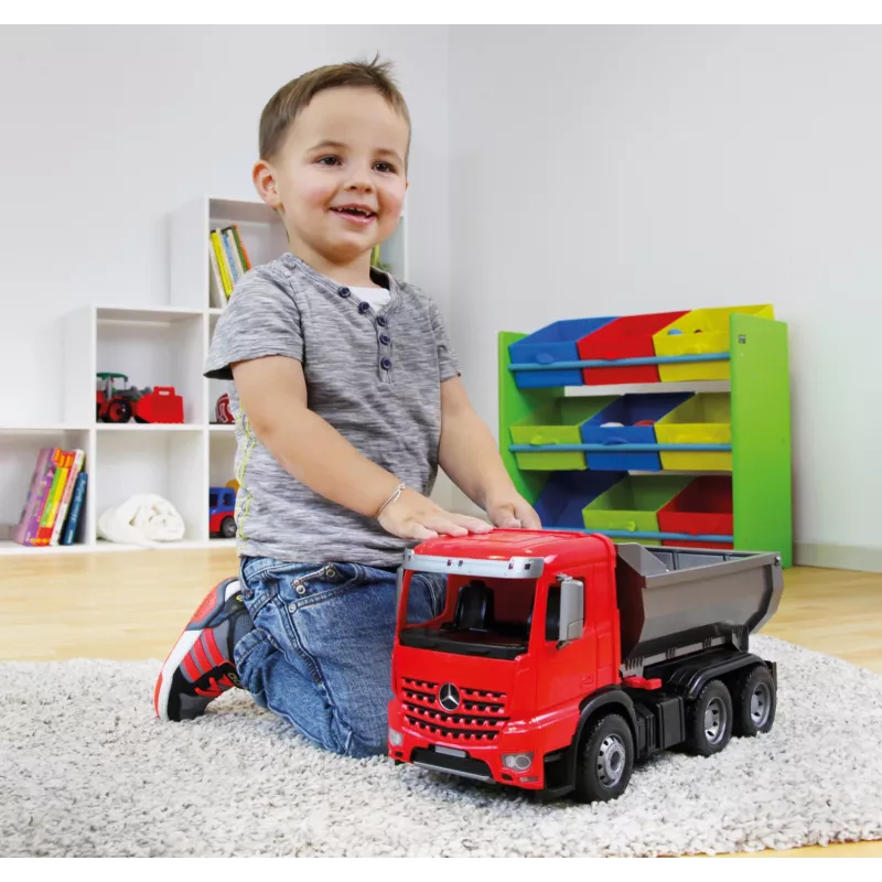 Lena Worxx Dump truck Arocs, Truck/Trailer model, Dump truck, 3 yr(s), Plastic, Black, Grey, Red