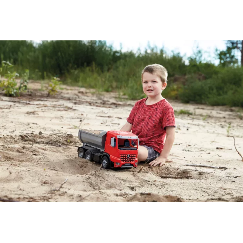 Lena Worxx Dump truck Arocs, Truck/Trailer model, Dump truck, 3 yr(s), Plastic, Black, Grey, Red