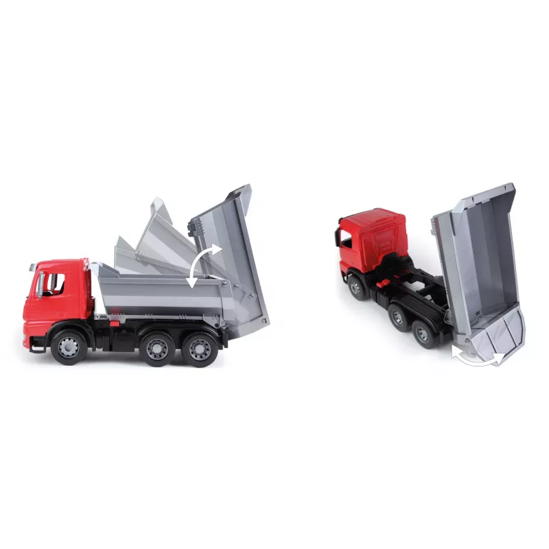 Lena Worxx Dump truck Arocs, Truck/Trailer model, Dump truck, 3 yr(s), Plastic, Black, Grey, Red