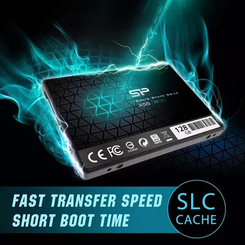 SILICON POWER SSD - A55 - 128GB - 2.5in - SATA III Slc