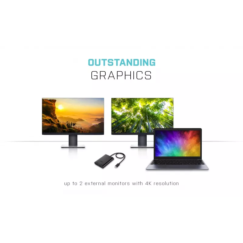 i-tec USB-C 3.1 Dual 4K HDMI Video Adapter, 3.2 Gen 1 (3.1 Gen 1), USB Type-C, HDMI output, 3840 x 2160 pixels