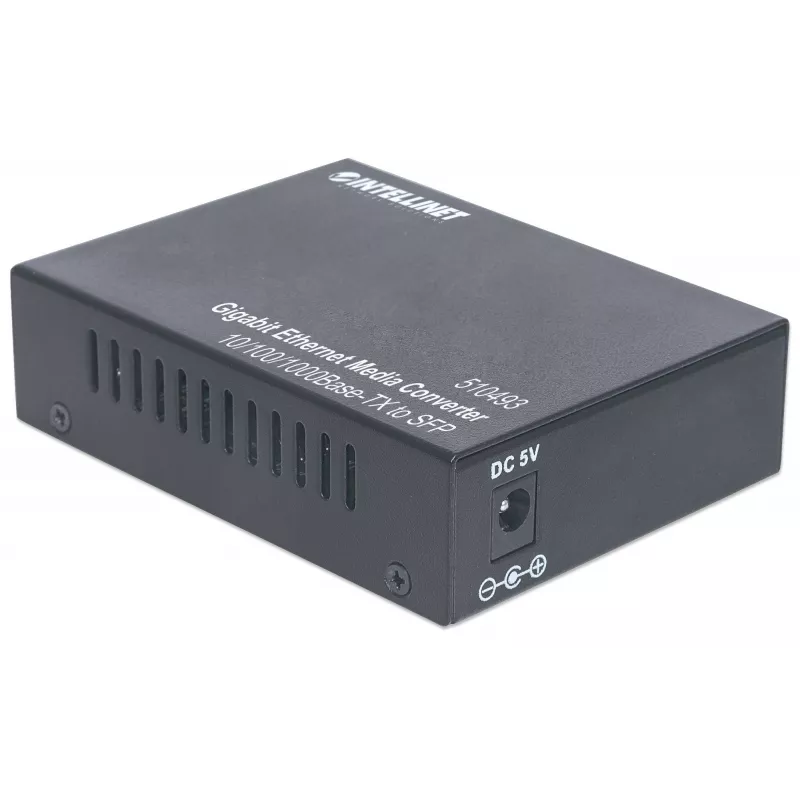 Intellinet Gigabit Ethernet to SFP Media Converter, 10/100/1000Base-Tx to SFP slot, empty
