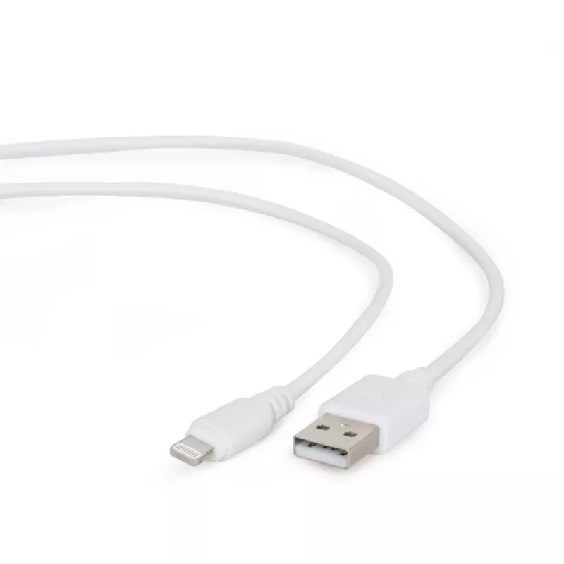 Lightning cable Gembird CC-USB2-AMLM-2M-W — 2 m, Lightning to USB A, USB 2.0, white