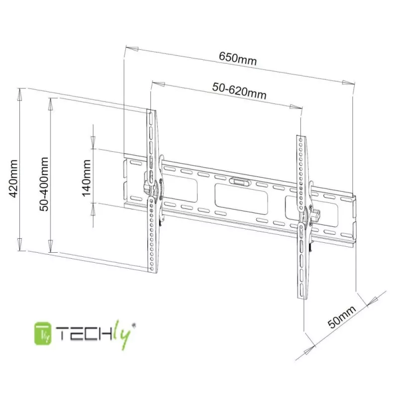Techly 40-65 inch Wall Bracket for LED LCD TV Tilt” ICA-PLB 131L