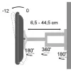 Techly 19-37 inch Wall Bracket for LED LCD TV Tilt 3 Joints Black” ICA-LCD 2903