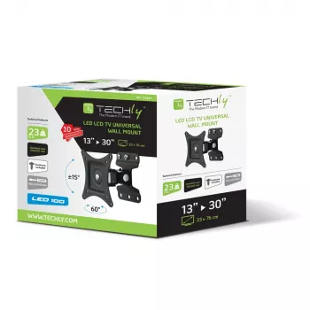 Techly 13-30 inch Wall Bracket for LED LCD TV Full Motion” ICA-LCD 201BK