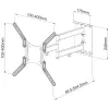 Techly 23-55 Universal LCD TV Wall Mount Bracket Black” ICA-PLB 136M