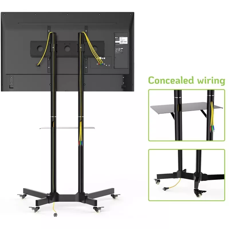 Techly Floor Trolley with Shelf Support LCD / LED / Plasma 30-65 inch ICA-TR6