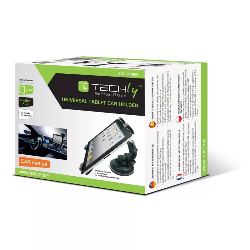 Techly Universal Car Sucker Stand for Tablet 7-10.1 inch I-TABLET-VENT