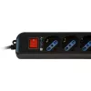 Techly Power Strip 6 Sockets Black with VDE Plug IUPS-PCP-6V