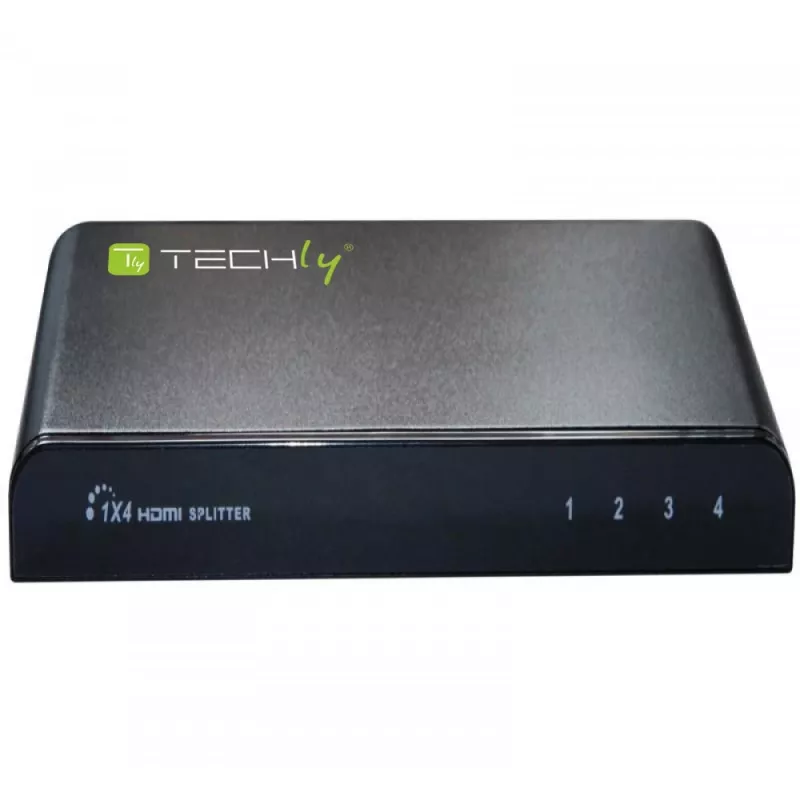Techly Splitter HDMI 4 way 4K*2K IDATA HDMI-4K4, HDMI, 4x HDMI, 1x HDMI F, 4096 x 2160 pixels, Black, 36 bit