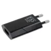 Techly Compact Charger USB 1A European Plug Black, Indoor, AC, 5 V, 1 A, Black