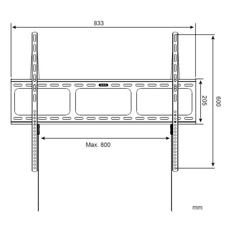 Techly Wall Mount for LED LCD TV 42-80 Ultra Slim Fixed H600mm” ICA-PLB 860