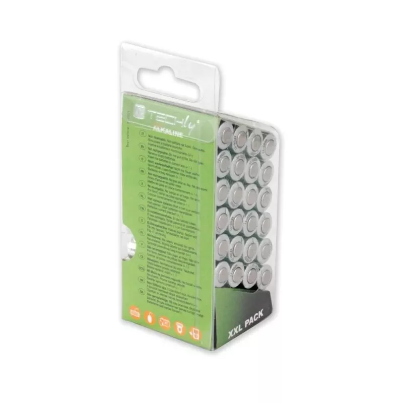 Techly Multipack 24 Batteries High Power Mini Stilo AAA Alkaline LR03 1.5V IBT-KAL-LR03-B24T