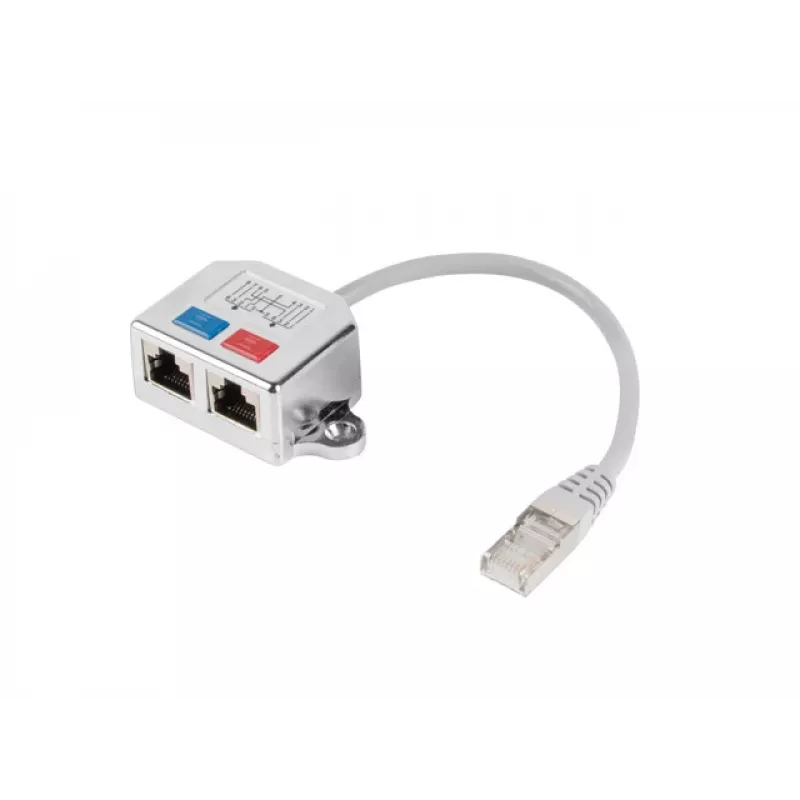 LANBERG Adapter LAN RJ45/2x RJ45 Ftp Splitter AD-0026-S