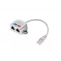 LANBERG Adapter LAN RJ45/2x RJ45 Ftp Splitter AD-0026-S