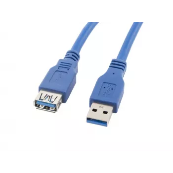 USB A to USB A cable LANBERG CA-US3E-10CC-0018-B 1.8 m, USB 3.0, blue, 4800 Mbit/s