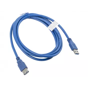 USB A to USB A cable LANBERG CA-US3E-10CC-0018-B 1.8 m, USB 3.0, blue, 4800 Mbit/s