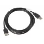 USB A to A cable LANBERG CA-USBE-10CC-0018-BK, USB 2.0, 1.8 m, black