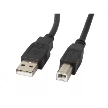 USB 2.0 cable LANBERG CA-USBA-10CC-0018-BK — 1.8 m, USB A (male) to USB B (male), black