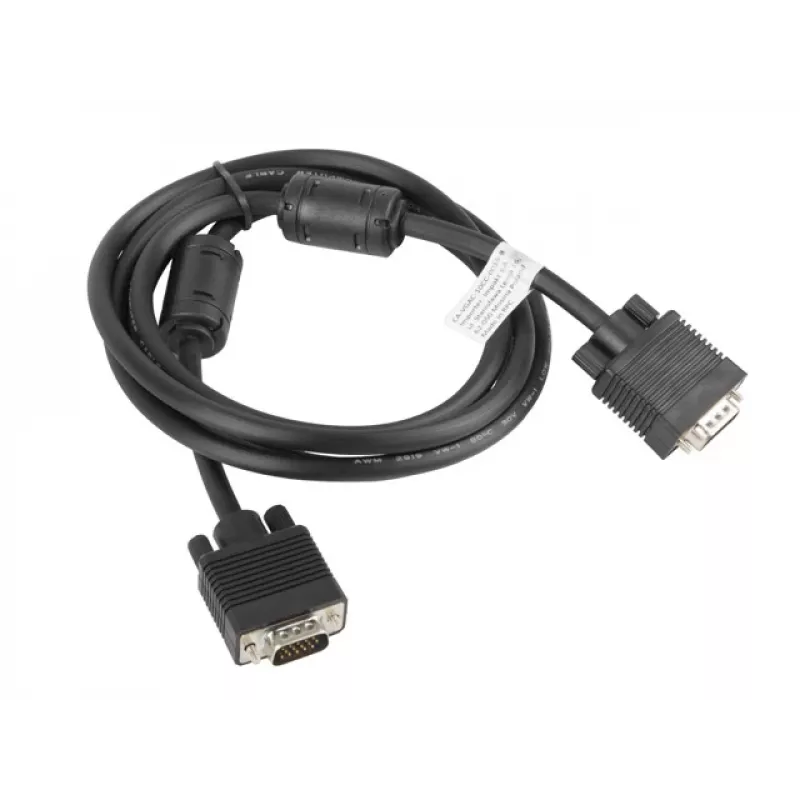 LANBERG VGA M/m Cable Dual-shielded Ferrite Core 1.8m Black