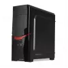 PC case IBOX ORCUS X14 Midi Tower Black — ITX/ATX, side window, red illumination, 3×3.5 inch bays, 2×2.5 inch bays, 1×5.25 inch, USB 3.2 Gen1 Type-A