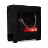 PC case IBOX ORCUS X14 Midi Tower Black — ITX/ATX, side window, red illumination, 3×3.5 inch bays, 2×2.5 inch bays, 1×5.25 inch, USB 3.2 Gen1 Type-A
