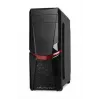 PC case IBOX ORCUS X14 Midi Tower Black — ITX/ATX, side window, red illumination, 3×3.5 inch bays, 2×2.5 inch bays, 1×5.25 inch, USB 3.2 Gen1 Type-A